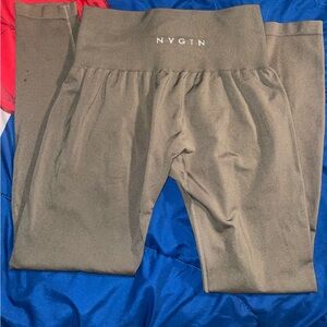 NVGTN Olive Solid Seamless Leggings size S